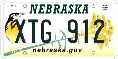 NE license plate XTG912
