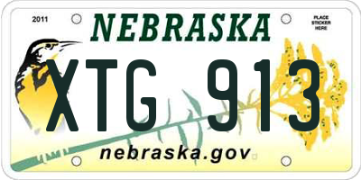 NE license plate XTG913