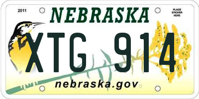 NE license plate XTG914