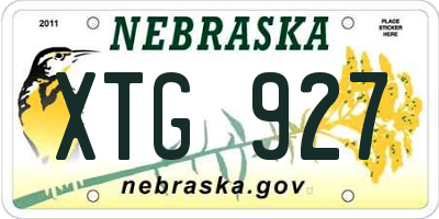 NE license plate XTG927