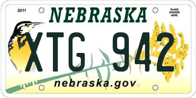 NE license plate XTG942