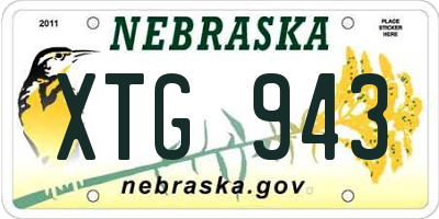 NE license plate XTG943