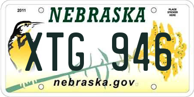 NE license plate XTG946