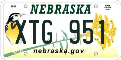 NE license plate XTG951