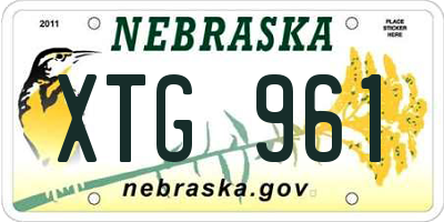 NE license plate XTG961