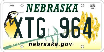 NE license plate XTG964