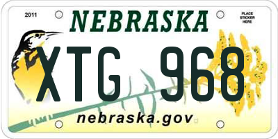 NE license plate XTG968