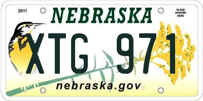 NE license plate XTG971