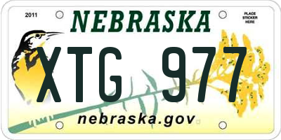 NE license plate XTG977