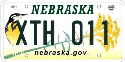 NE license plate XTH011
