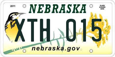 NE license plate XTH015