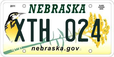 NE license plate XTH024
