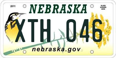 NE license plate XTH046