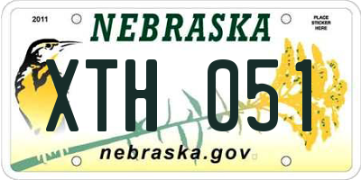 NE license plate XTH051