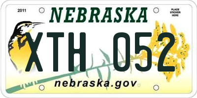 NE license plate XTH052