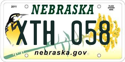 NE license plate XTH058