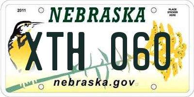 NE license plate XTH060