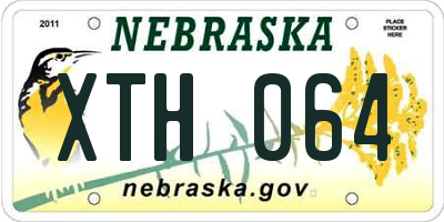 NE license plate XTH064