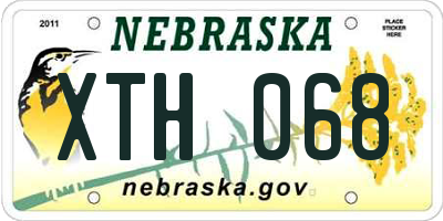 NE license plate XTH068