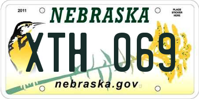 NE license plate XTH069
