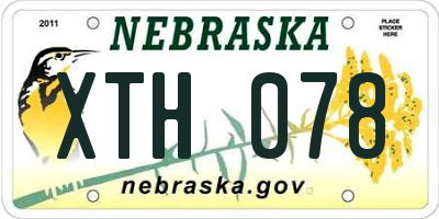 NE license plate XTH078
