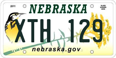 NE license plate XTH129