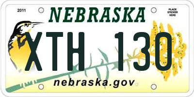 NE license plate XTH130