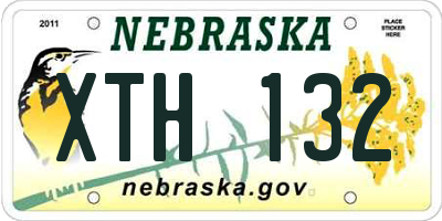 NE license plate XTH132