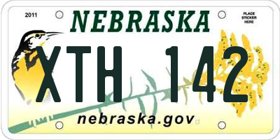 NE license plate XTH142