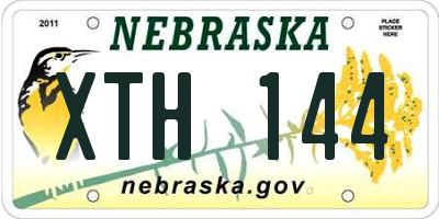 NE license plate XTH144