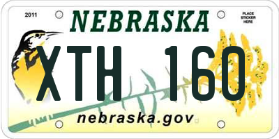 NE license plate XTH160