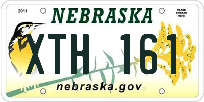 NE license plate XTH161