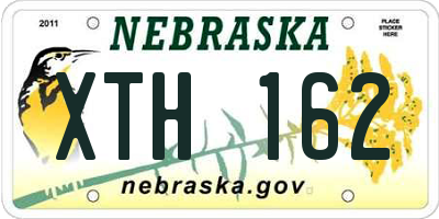 NE license plate XTH162