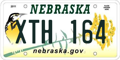 NE license plate XTH164