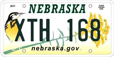 NE license plate XTH168