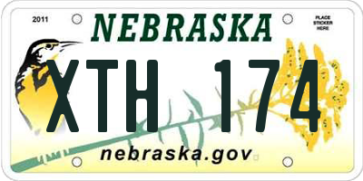 NE license plate XTH174