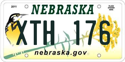 NE license plate XTH176