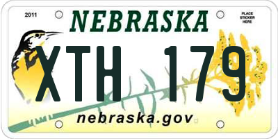 NE license plate XTH179