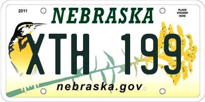 NE license plate XTH199