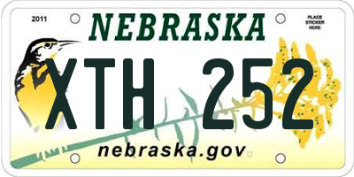 NE license plate XTH252