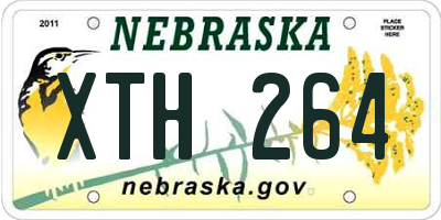 NE license plate XTH264