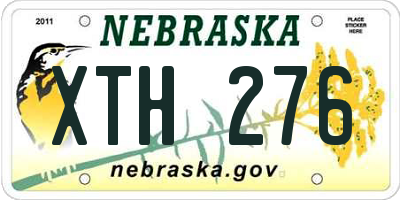 NE license plate XTH276