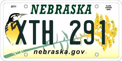 NE license plate XTH291