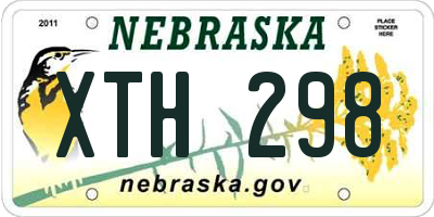 NE license plate XTH298