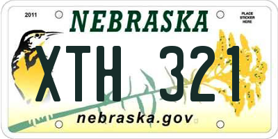 NE license plate XTH321