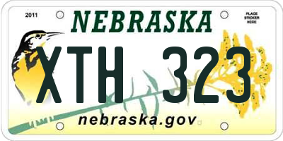 NE license plate XTH323
