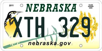 NE license plate XTH329