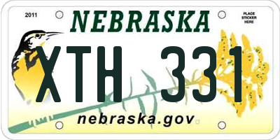 NE license plate XTH331