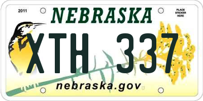 NE license plate XTH337