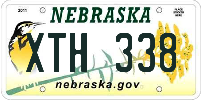 NE license plate XTH338